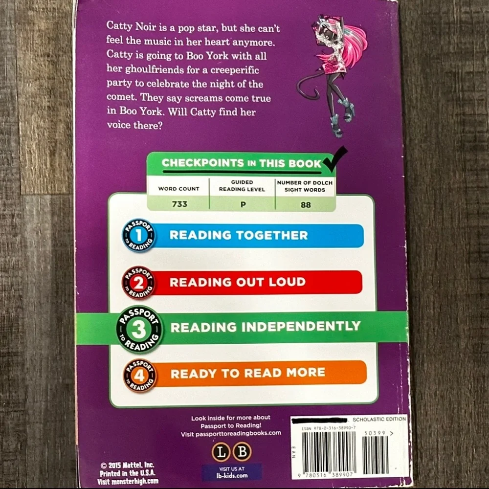 💞 Monster High “Catty Noir Finds Her Voice” Children’s Reading Book
